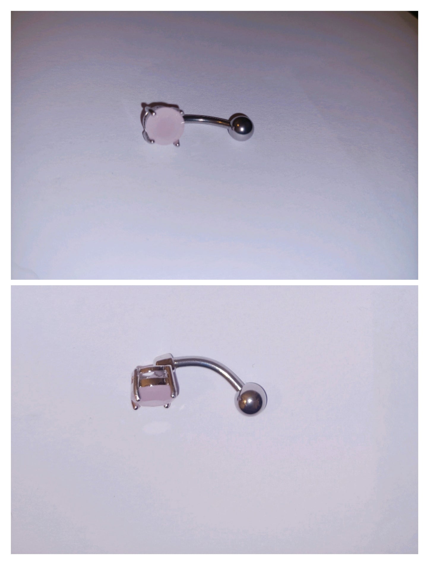 🌷 Piercing au nombril en Jade Rose