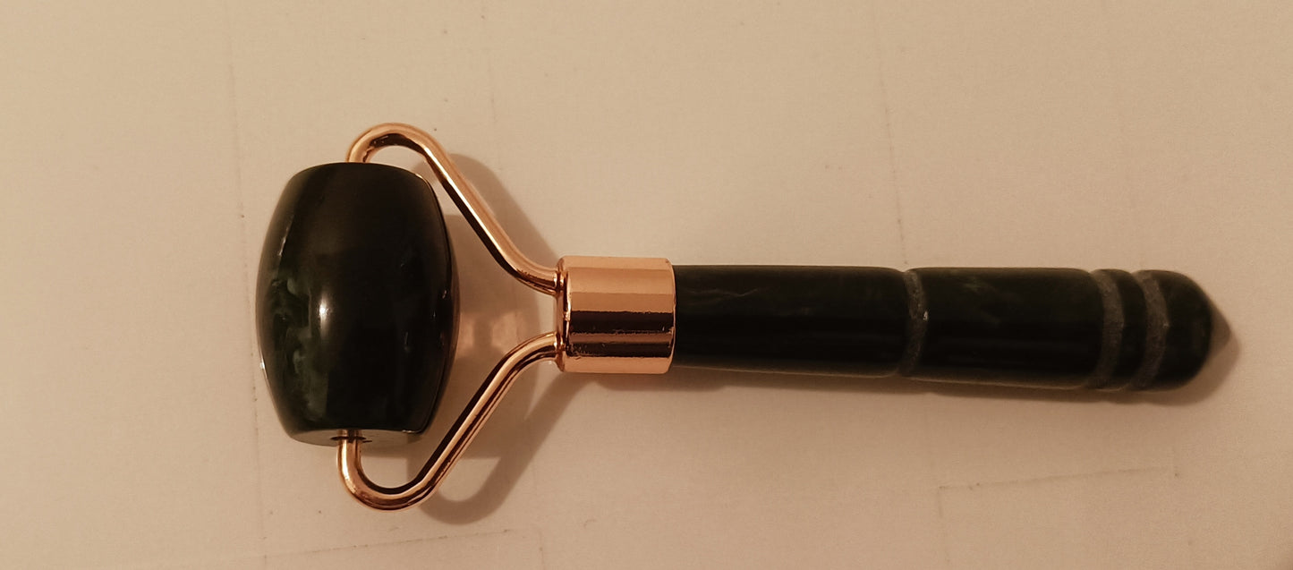 🖤 Roller Visage en Obsidienne Noire – Protection & Énergie Épurée