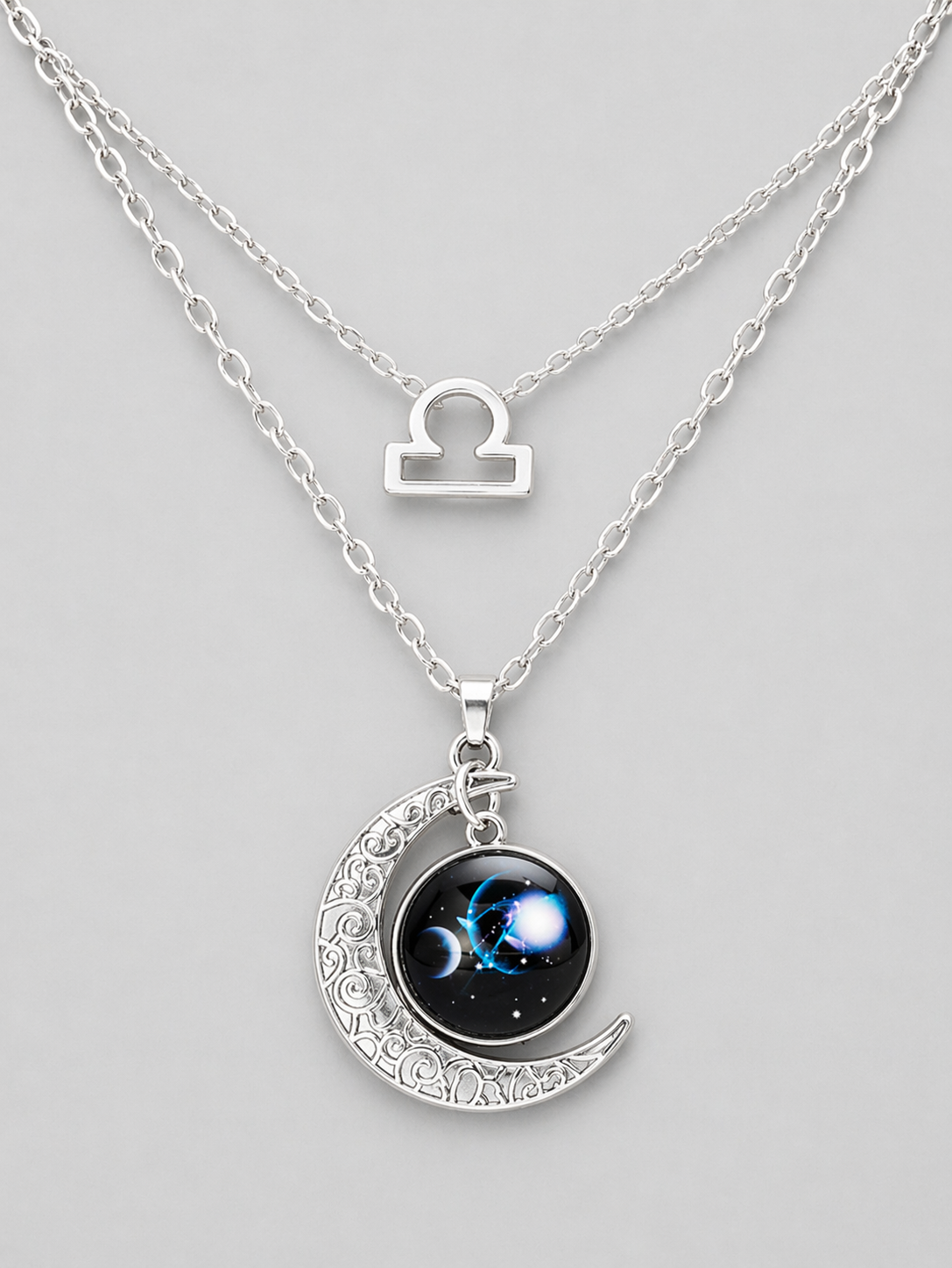 Collier Signe Astrologique Lune & Constellation – Bijou Spirituel Lumineux