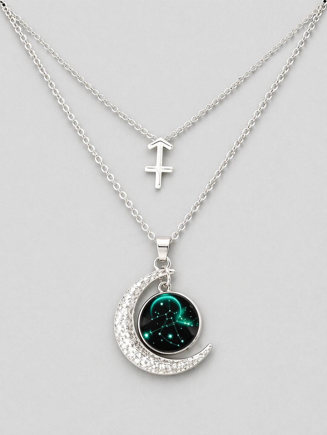 Collier Signe Astrologique Lune & Constellation – Bijou Spirituel Lumineux