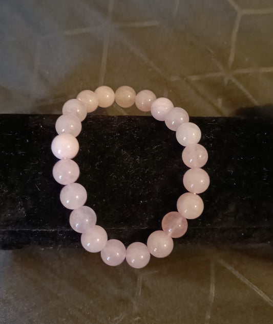 🌸 Bracelet en Quartz Rose – Pierre d’Amour et de Douceur