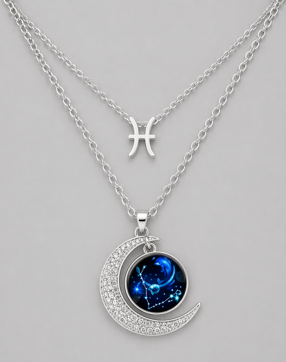 Collier Signe Astrologique Lune & Constellation – Bijou Spirituel Lumineux