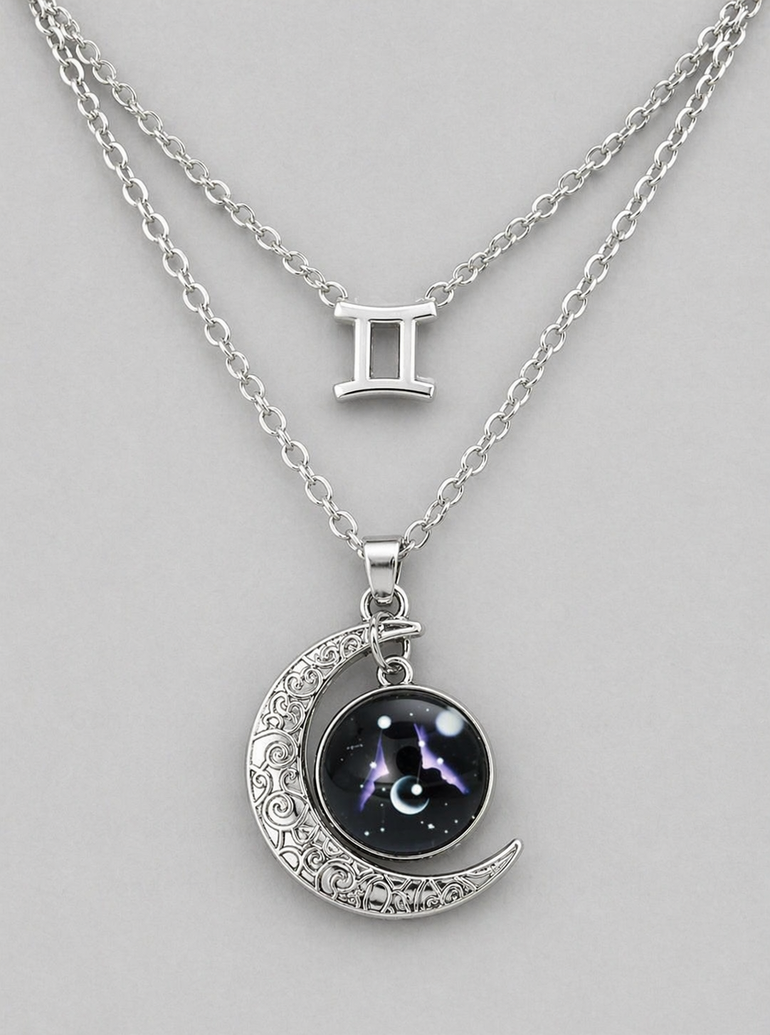 Collier Signe Astrologique Lune & Constellation – Bijou Spirituel Lumineux