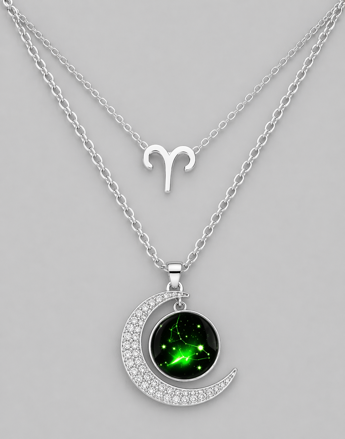 Collier Signe Astrologique Lune & Constellation – Bijou Spirituel Lumineux