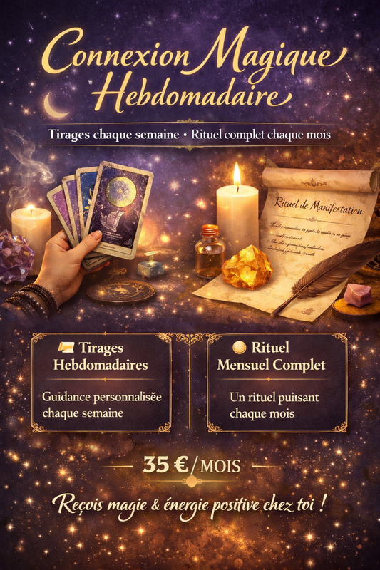 Connexion Magique Hebdomadaire – Tirage + Rituel Mensuel