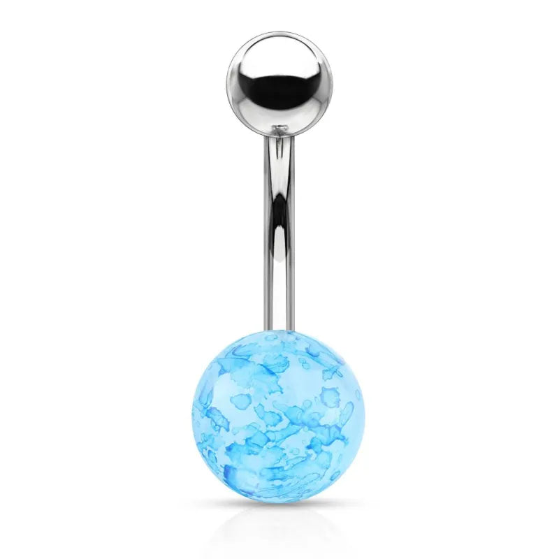 💙Piercing Nombril en Agathe Bleue – Énergie et Harmonie