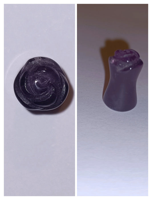 💜Écarteur d’Oreille en Améthyste – Harmonie et Protection 6.5mm