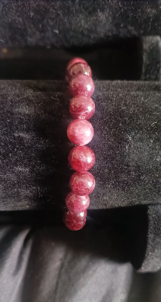 🌹 Bracelet en Pierre Grenat – Énergie, Passion & Vitalité