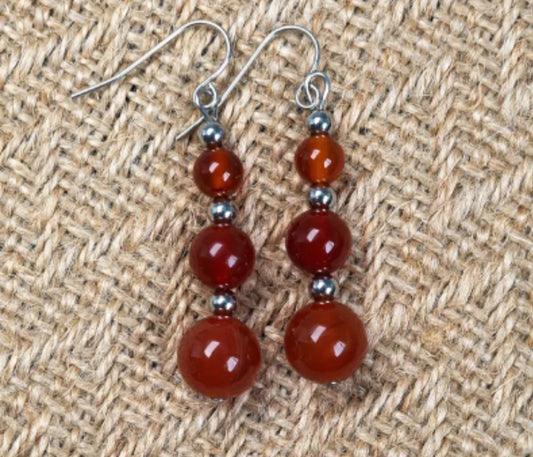 🔥 Boucles d’oreilles en Cornaline 🔥