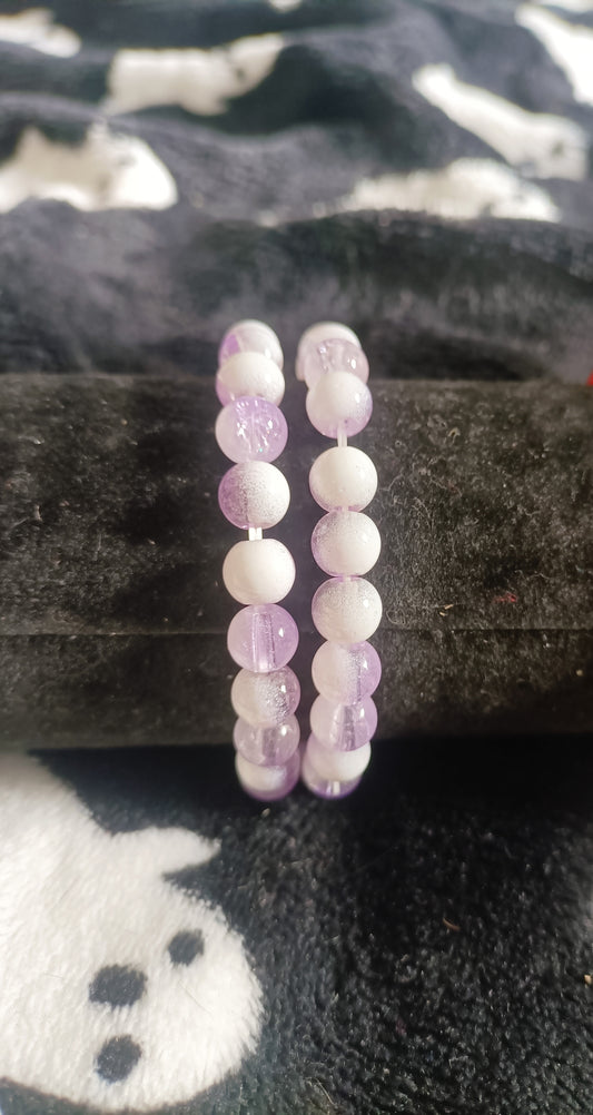 💫 Bracelet “Harmonie Divine” — Améthyste & Cristal de Roche